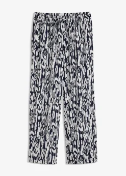 Pantalon taille élastiquée en viscose fluide