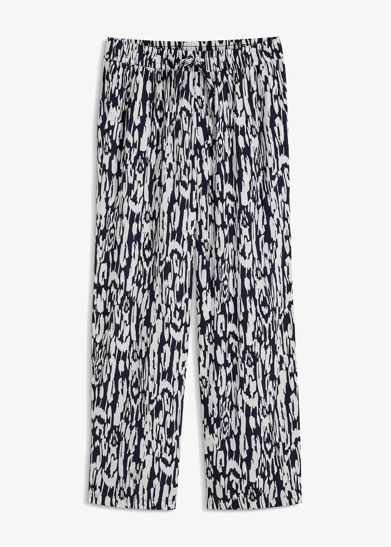 Pantalon taille élastiquée en viscose fluide