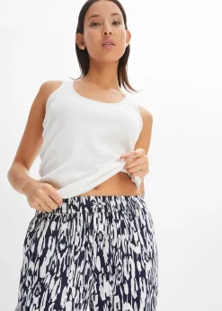 Pantalon taille élastiquée en viscose fluide