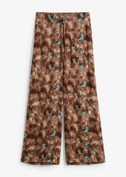 Pantalon taille élastiquée en viscose fluide