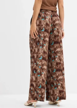 Pantalon taille élastiquée en viscose fluide