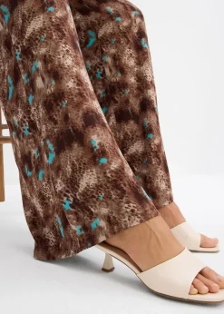 Pantalon taille élastiquée en viscose fluide