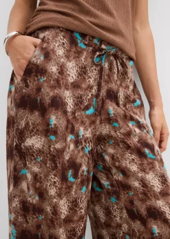 Pantalon taille élastiquée en viscose fluide