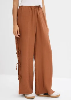 Pantalon taille élastiquée avec nouettes