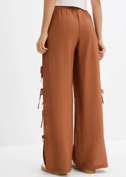 Pantalon taille élastiquée avec nouettes