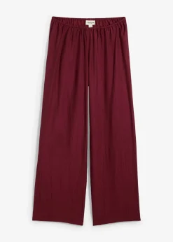 Pantalon texturé en viscose mélangée