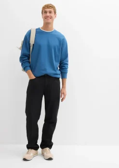 Pantalon thermique, droit et décontracté, taille élastiquée