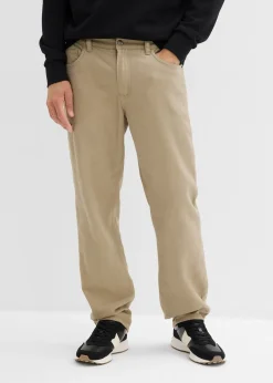 Pantalon thermique, droit et décontracté, taille élastiquée