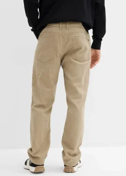 Pantalon thermique, droit et décontracté, taille élastiquée