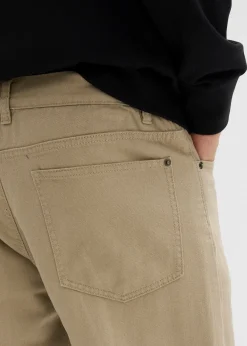 Pantalon thermique, droit et décontracté, taille élastiquée
