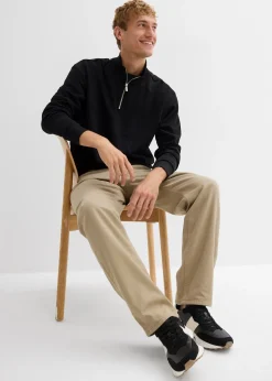 Pantalon thermique, droit et décontracté, taille élastiquée