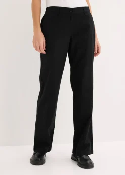 Pantalon tissé en lin et coton