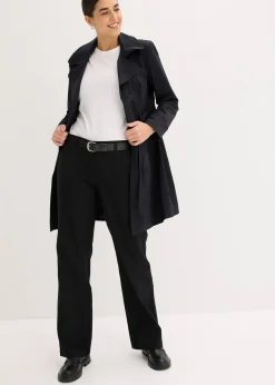 Pantalon tissé en lin et coton