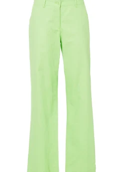 Pantalon tissé en lin et coton