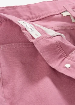 Pantalon twill cropped en coton extensible