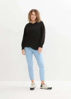 Pantalon twill raccourci look used