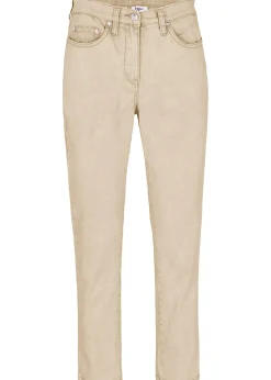 Pantalon twill raccourci look used