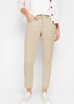 Pantalon twill raccourci look used