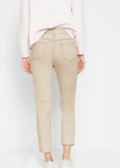 Pantalon twill raccourci look used