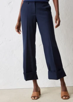 Pantalon évasé avec laine