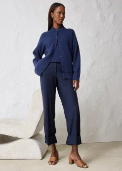 Pantalon évasé avec laine