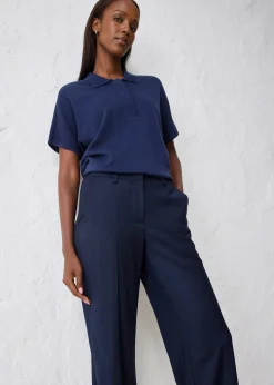 Pantalon évasé avec laine