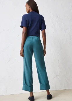 Pantalon évasé avec laine