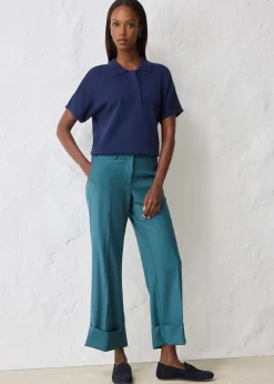 Pantalon évasé avec laine