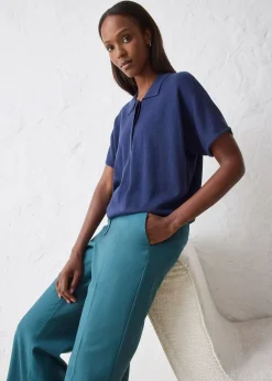 Pantalon évasé avec laine