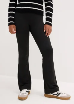 Pantalon évasé en jersey avec intérieur gratté