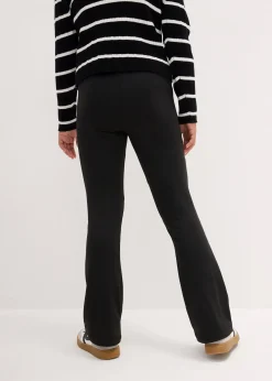 Pantalon évasé en jersey avec intérieur gratté