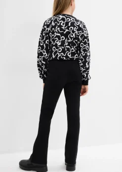 Pantalon évasé en jersey coton épais