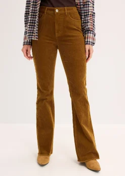 Pantalon évasé en velours côtelé