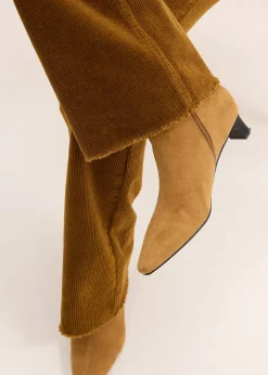 Pantalon évasé en velours côtelé