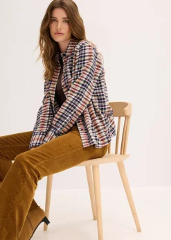 Pantalon évasé en velours côtelé