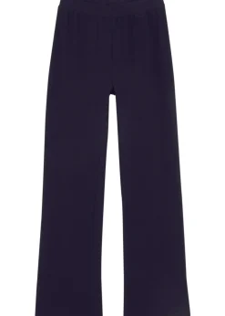 Pantalon évasée en coton extensible avec fentes sur les côtés