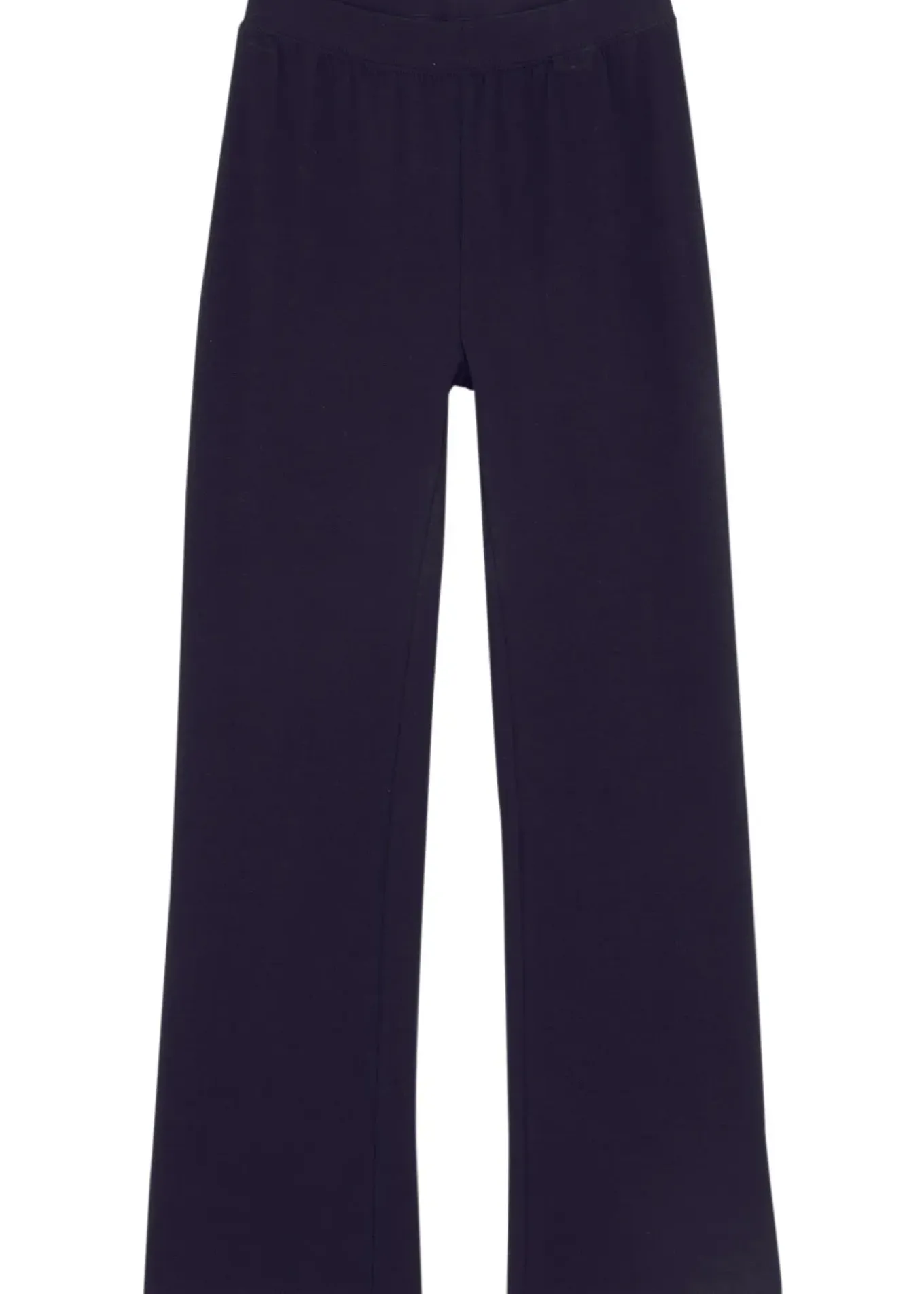 Pantalon évasée en coton extensible avec fentes sur les côtés