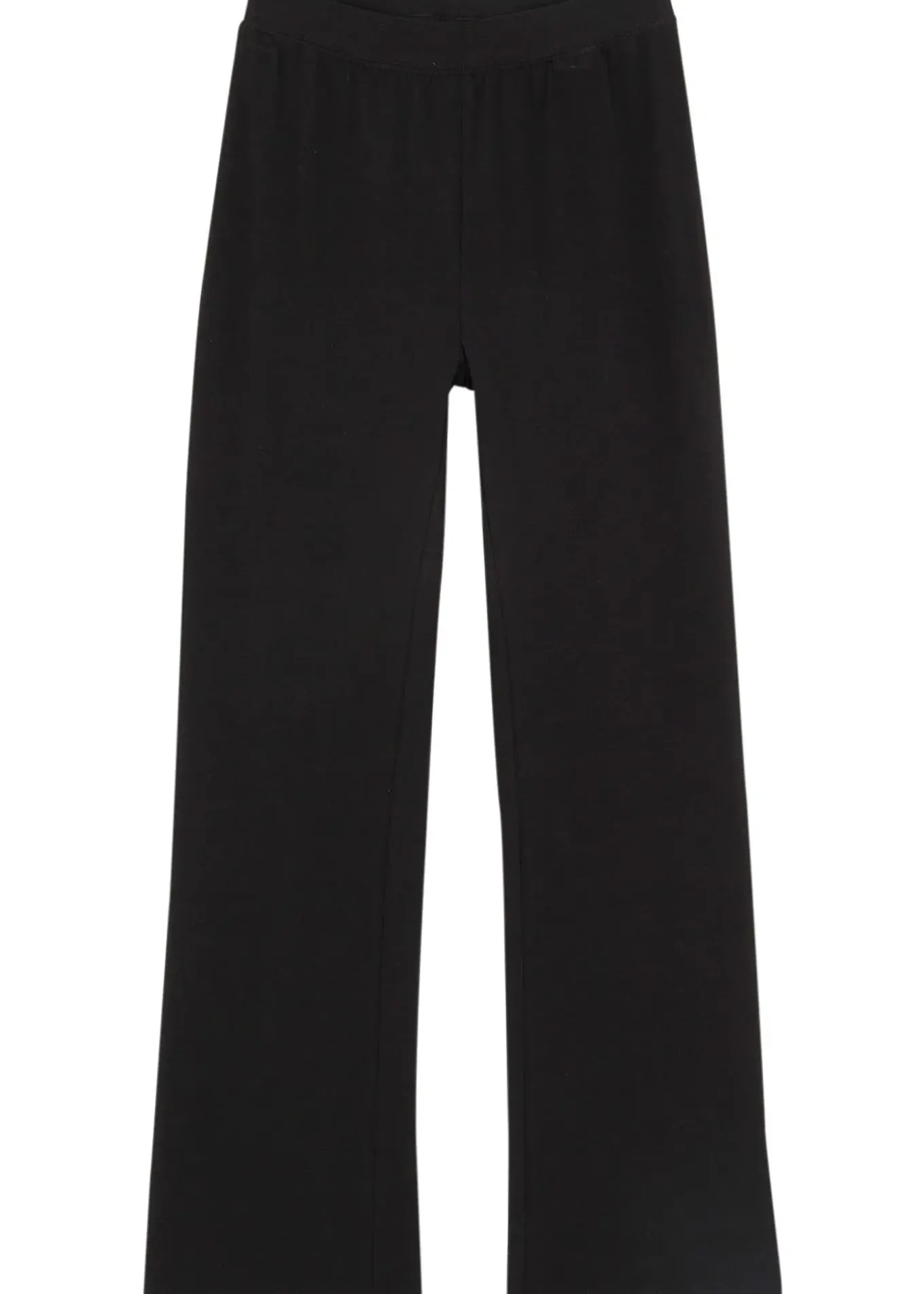 Pantalon évasée en coton extensible avec fentes sur les côtés