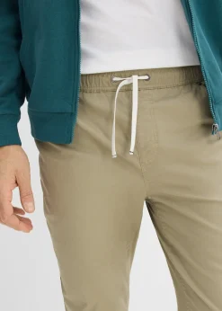 Pantalons taille extensible confortables, regular, à cordon contrastant