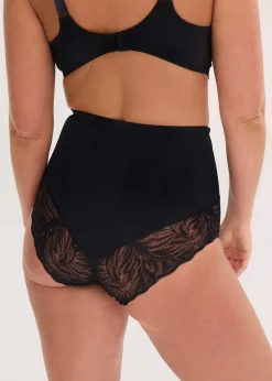 Panty sculptant à dentelle, maintien modéré