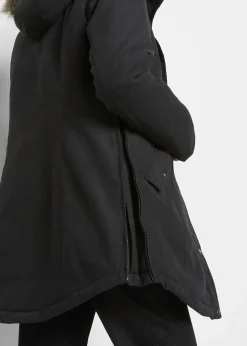 Parka avec fermetures zippées sur le côté