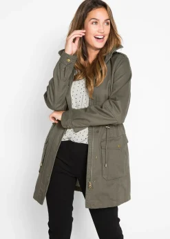 Parka coton avec doublure jersey