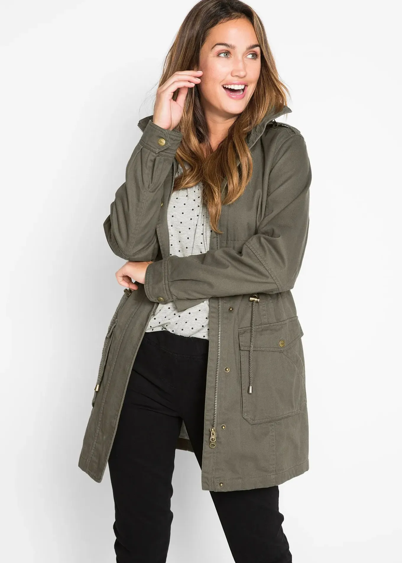 Parka coton avec doublure jersey