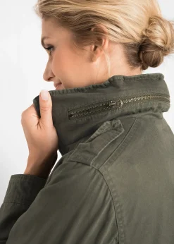 Parka coton avec doublure jersey