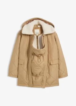 Parka de grossesse et de portage 6-en-1 avec gilet sans manches amovible