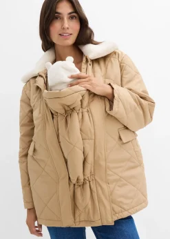 Parka de grossesse et de portage 6-en-1 avec gilet sans manches amovible