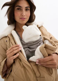 Parka de grossesse et de portage 6-en-1 avec gilet sans manches amovible