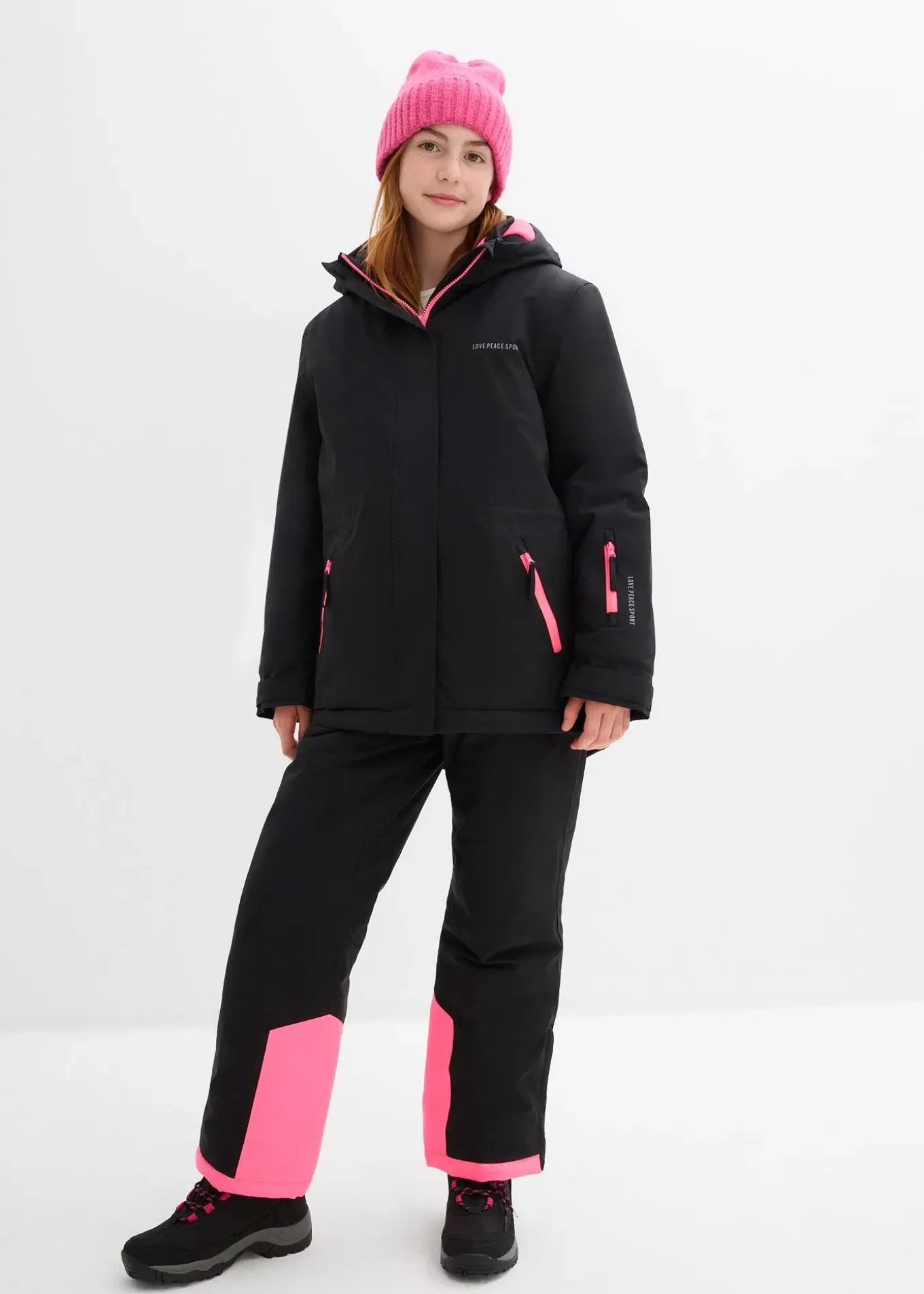 Parka de ski imperméable à détails sportifs