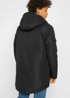 Parka d’hiver à capuche et détails sportifs