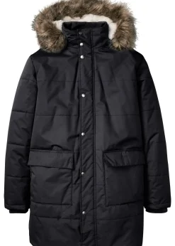 Parka d’hiver à doublure peluche et capuche amovible